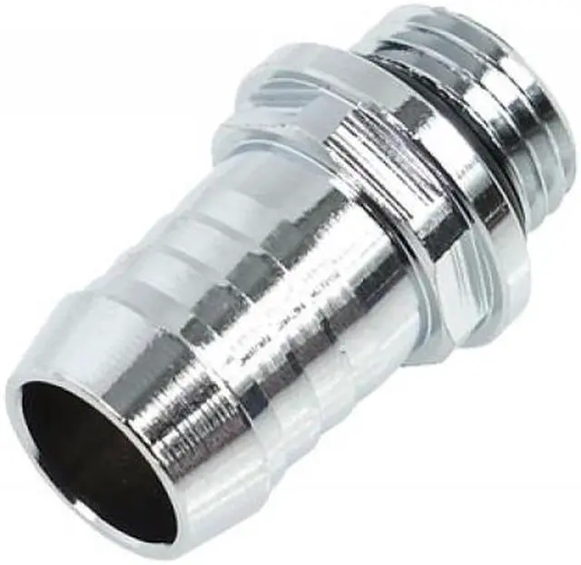 Alt view image 2 of 4 - Alphacool G1/4 1/2" (13mm) Barbed Fitting with O-Ring "FatBoy" - Chrome (17089)