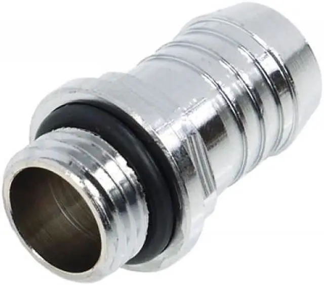 Alt view image 4 of 4 - Alphacool G1/4 1/2" (13mm) Barbed Fitting with O-Ring "FatBoy" - Chrome (17089)