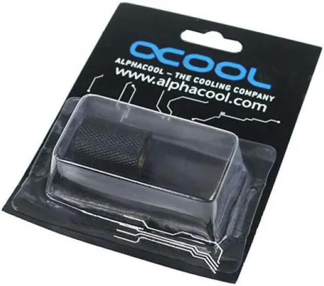 Alt view image 3 of 3 - Alphacool G1/4 Bushing Female to Female Extender Fitting - Deep Black (17048)