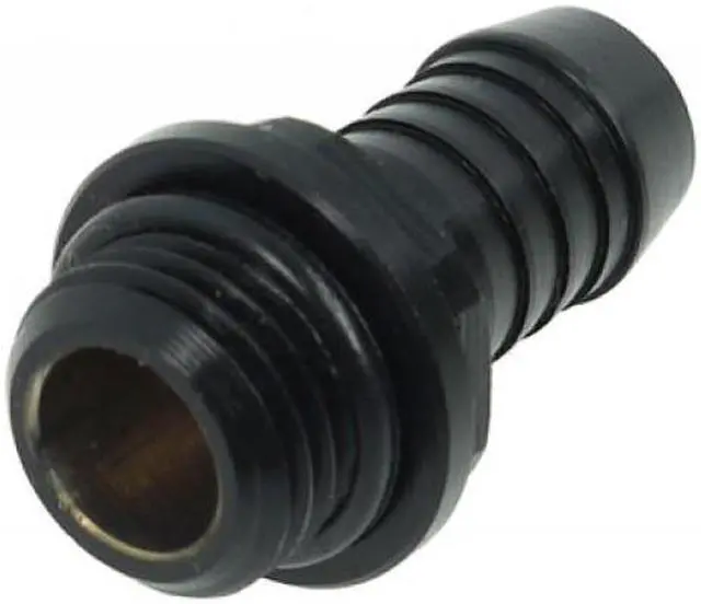 Alt view image 3 of 4 - Alphacool G1/4 3/8" (10mm) Barbed Fitting with O-Ring "FatBoy" - Black (17093)