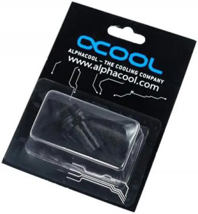 Alt view image 4 of 4 - Alphacool G1/4 3/8" (10mm) Barbed Fitting with O-Ring "FatBoy" - Black (17093)