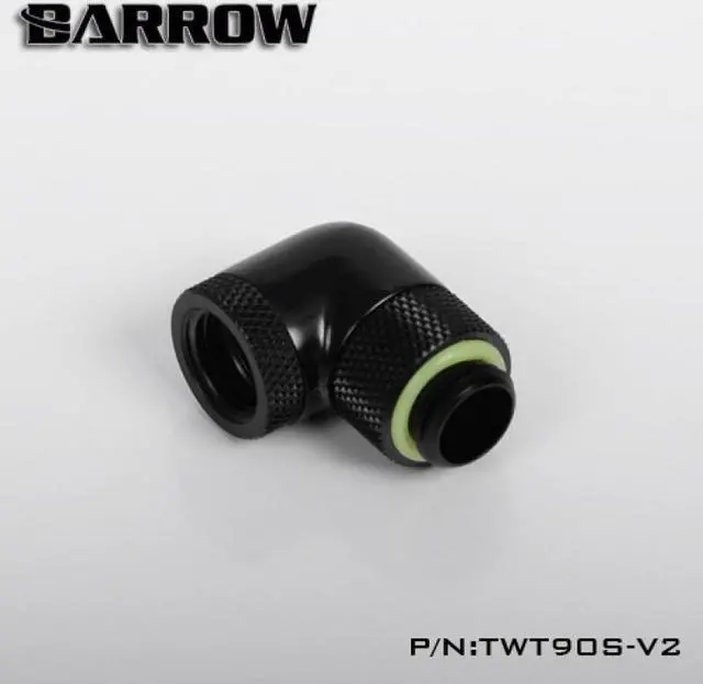 Alt view image 2 of 2 - Barrow G1/4" 90 Degree Dual Rotary Adaptor Fitting - Black (TWT90S-V2)