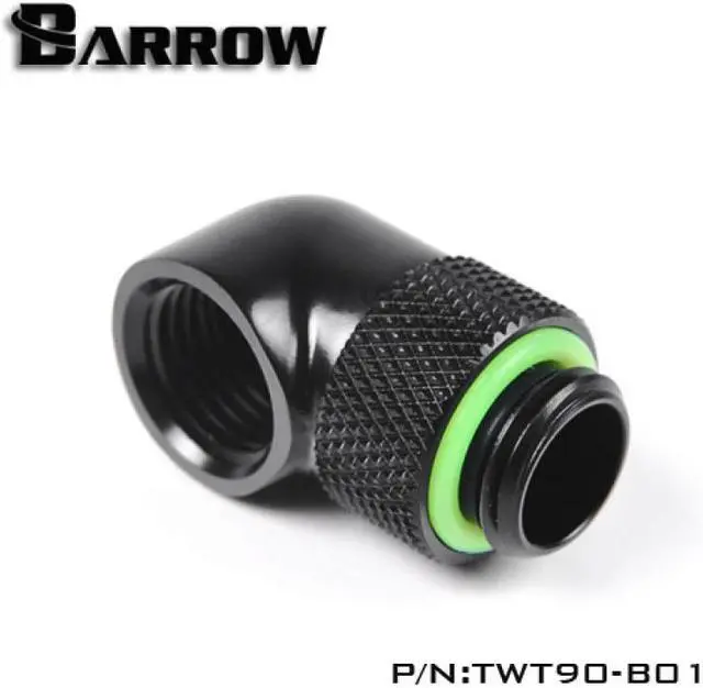Alt view image 2 of 2 - Barrow G1/4" 90 Degree Rotary Adaptor Fitting - Black (TWT90-V2.5)