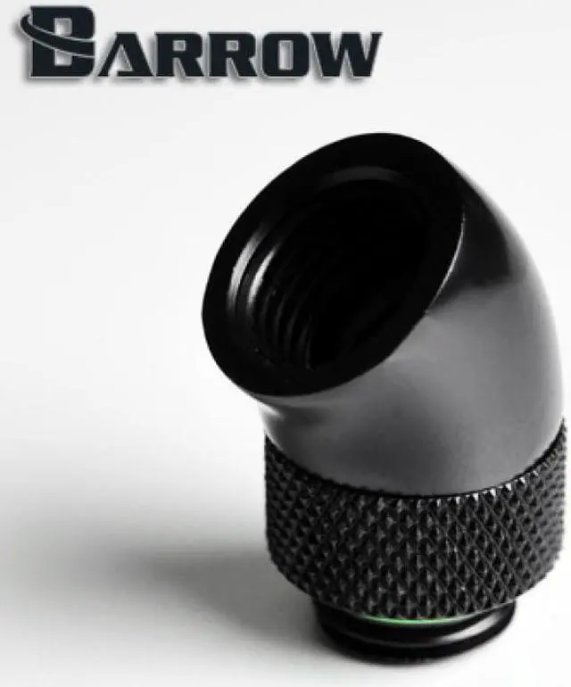 Alt view image 2 of 3 - Barrow G1/4" 45 Degree Rotary Adaptor Fitting - Black (TWT45-B01)