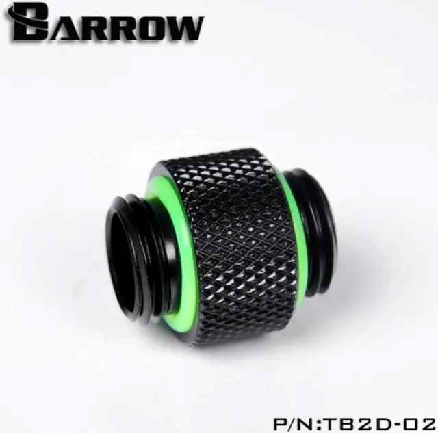 Alt view image 2 of 3 - Barrow G1/4" 10mm Male to Male Adaptor Fitting - Black (TB2D-02)