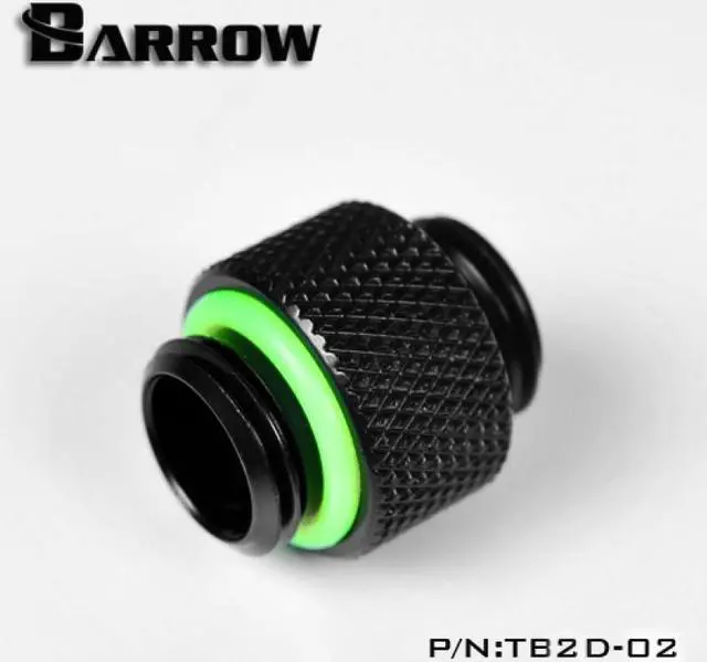 Alt view image 3 of 3 - Barrow G1/4" 10mm Male to Male Adaptor Fitting - Black (TB2D-02)