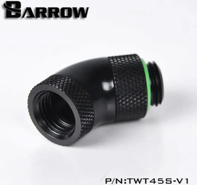 Alt view image 2 of 2 - Barrow G1/4" 45 Degree Dual Rotary Adaptor Fitting - Black (TWT45S-V1)