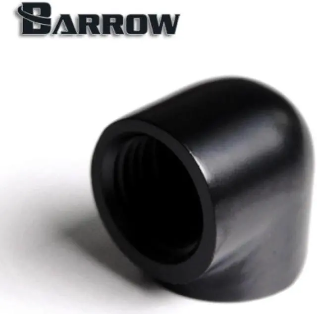Alt view image 2 of 3 - Barrow G1/4" 90 Degree Female to Female Angled Adaptor Fitting - Black (TDWT90SN-V2)