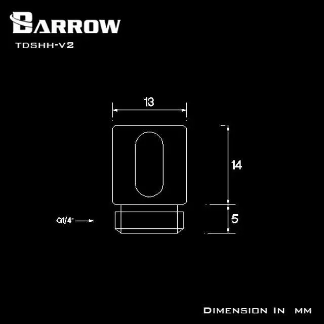 Alt view image 2 of 6 - Barrow G1/4" Multi-stage Anti-cyclone Fitting, Black
