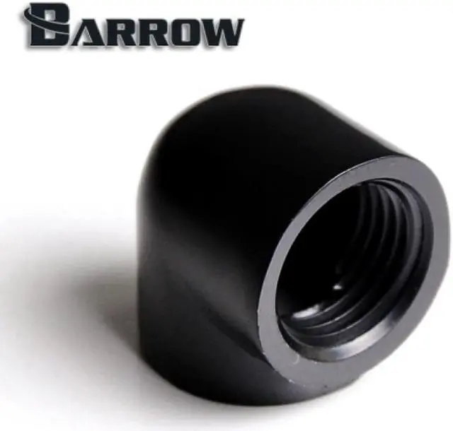 Alt view image 3 of 3 - Barrow G1/4" 90 Degree Female to Female Angled Adaptor Fitting - Black (TDWT90SN-V2)