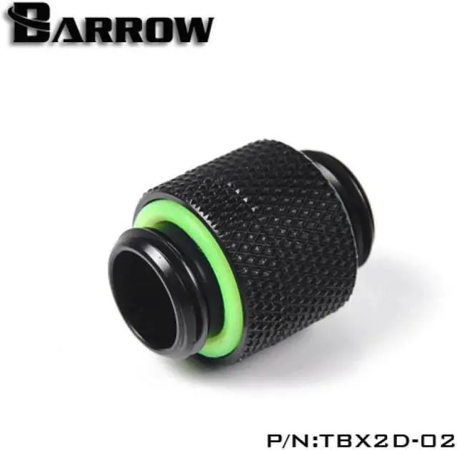 Alt view image 2 of 3 - Barrow G1/4" Male to Male Anti-Twist Rotary Adaptor Fitting - Black (TBX2D-02)