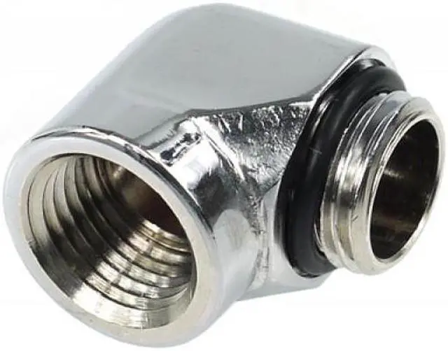 Main image of Alphacool G1/4 Male to Female L-Connector - Chrome (17044)