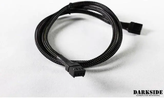 Main image of Darkside 4-Pin 70cm (27") FEMALE PWM Fan and Aquabus Sleeved Cable - Jet Black (DS-0641)