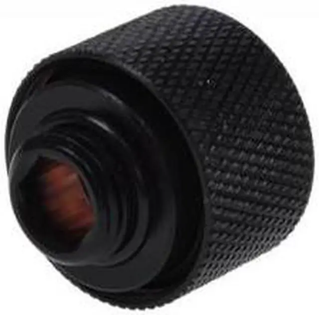 Alt view image 2 of 2 - Alphacool G1/4 16mm  Knurled HardTube Compression Fitting  - Black (17196)