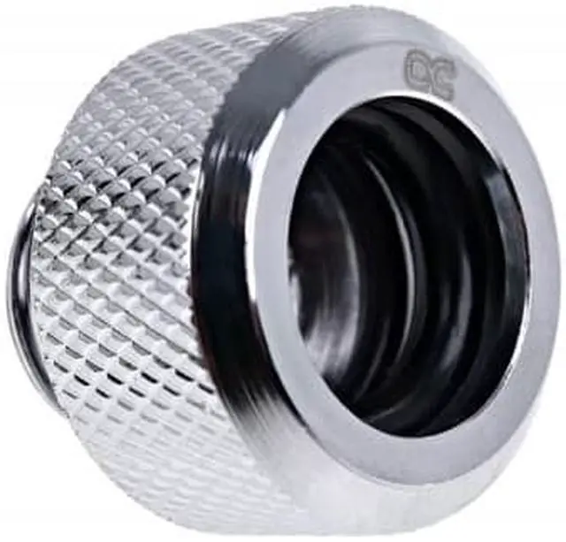 Alt view image 3 of 3 - Alphacool Eiszapfen 16mm G1/4" HardTube Knurled Compression Fitting - Chrome (17265)