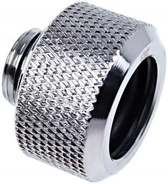 Main image of Alphacool Eiszapfen 16mm G1/4" HardTube Knurled Compression Fitting - Chrome (17265)