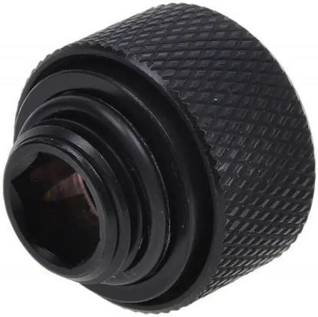 Main image of Alphacool G1/4 13mm Knurled HardTube Compression Fitting - Deep Black (17189)