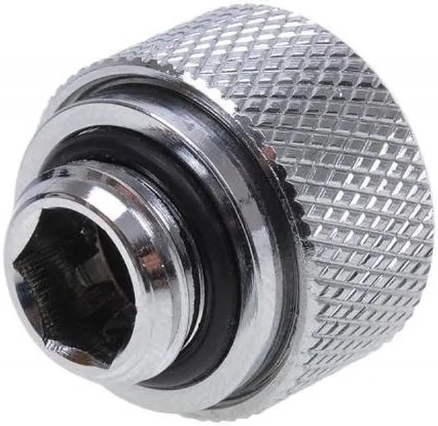Main image of Alphacool G1/4 13mm Knurled HardTube Compression Fitting - Chrome (62776)