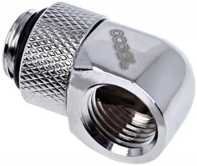 Alt view image 2 of 3 - Alphacool Eiszapfen G1/4" 90° Rotary L-Connector - Chrome (17249)
