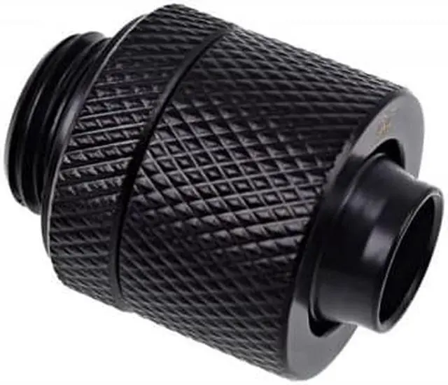 Alt view image 3 of 7 - Alphacool Eiszapfen 3/8" ID x 1/2" OD G1/4 Compression Fitting - Black Sixpack (17228)