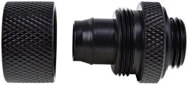 Main image of Alphacool Eiszapfen 3/8" ID x 1/2" OD G1/4" Compression Fitting - Black (17226)