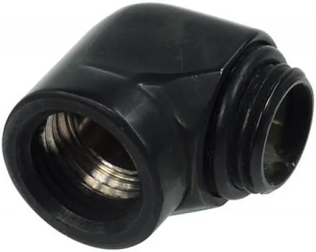 Main image of Alphacool G1/4 Male to Female L-Connector - Black (17045)