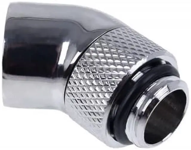 Alt view image 3 of 3 - Alphacool Eiszapfen G1/4" 45 Degree Angled Rotatable Adapter Fitting - Chrome (17247)