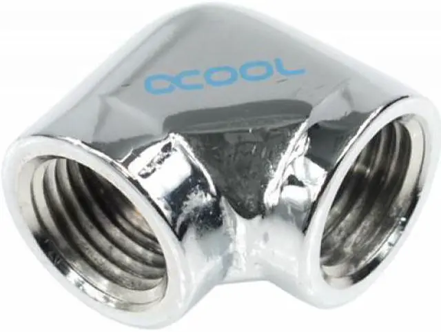Main image of Alphacool G1/4 Female to Female L-Connector - Chrome (17041)