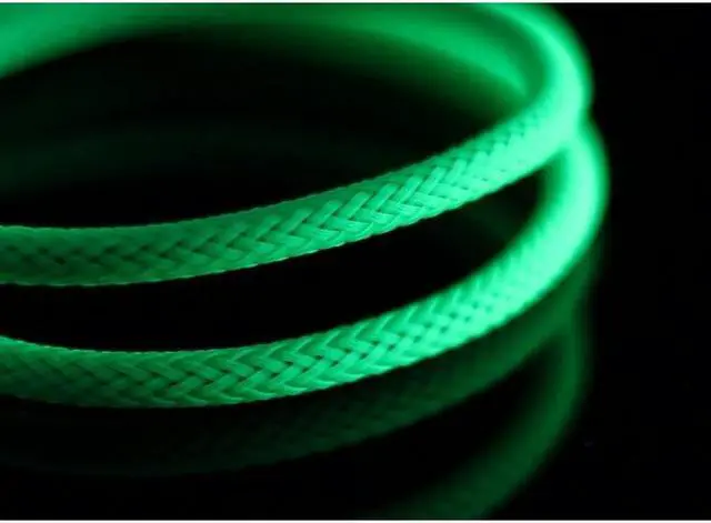 Alt view image 3 of 6 - Darkside 2mm (5/64") High Density Cable Sleeving - Green UV (DS-HD2-GRN)