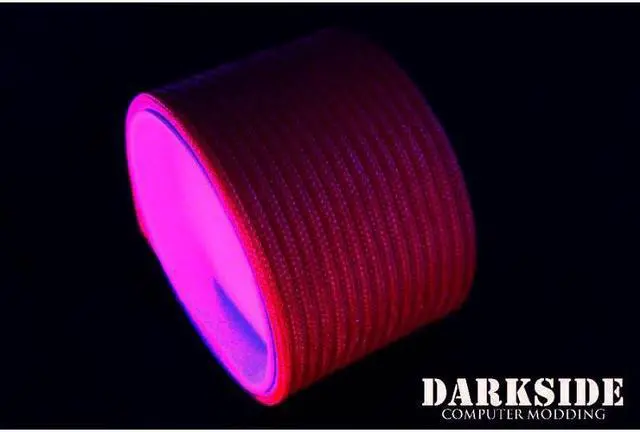 Alt view image 2 of 3 - Darkside 4mm (5/32") High Density Cable Sleeving - Red UV (DS-HD4-GRN)