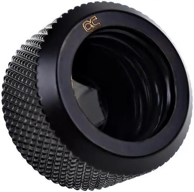 Alt view image 2 of 3 - Alphacool Eiszapfen 16mm G1/4" HardTube Knurled Compression Fitting - Black (17264)