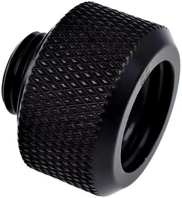 Alt view image 3 of 3 - Alphacool Eiszapfen 16mm G1/4" HardTube Knurled Compression Fitting - Black (17264)