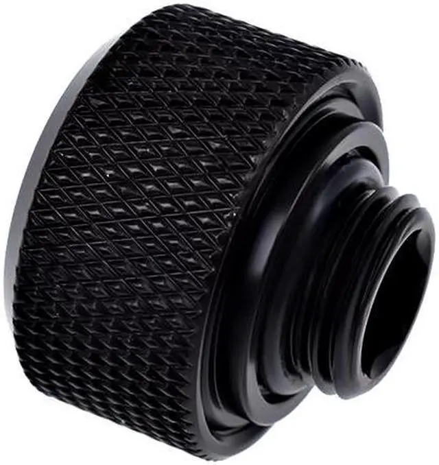 Main image of Alphacool Eiszapfen 16mm G1/4" HardTube Knurled Compression Fitting - Black (17264)