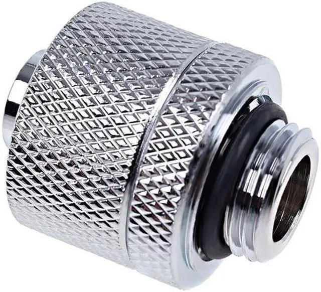 Main image of Alphacool Eiszapfen 3/8" ID x 5/8" OD G1/4" Compression Fitting - Chrome (17233)