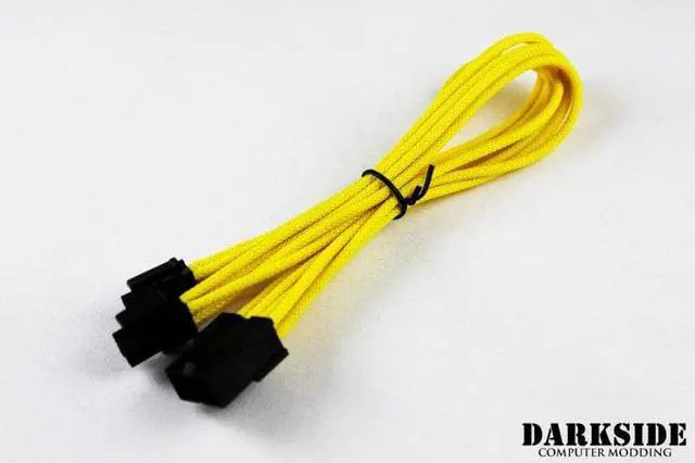 Alt view image 2 of 2 - Darkside 4+4 EPS 12" (30cm) HSL Single Braid Extension Cable - Yellow II UV (DS-0435)