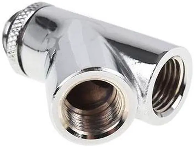 Main image of Alphacool Eiszapfen Y-Connector 45° Rotatable G1/4 Outer Thread to 2x G1/4 Inner Thread - Chrome (17400)