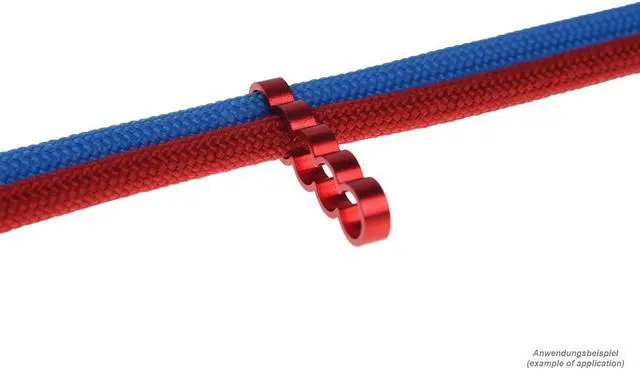 Alt view image 2 of 10 - Alphacool Eiskamm Aluminum X5 Flat - 4mm Red- 4 pcs (24786)