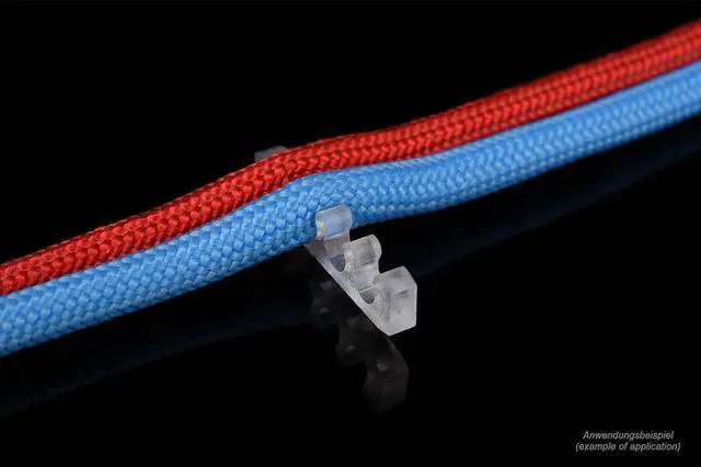 Alt view image 3 of 12 - Alphacool Eiskamm X4 Flat - 3mm Clear - 4 pcs (24749)