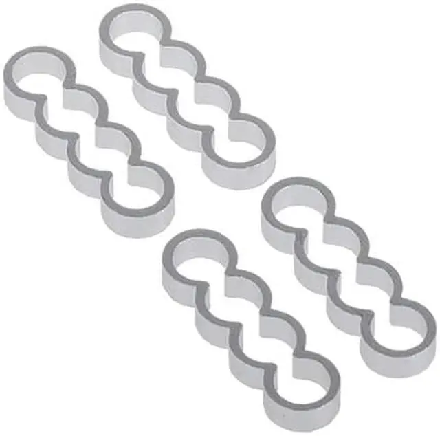 Main image of Alphacool Eiskamm Aluminum X4 Flat - 4mm Silver - 4 pcs (24776)