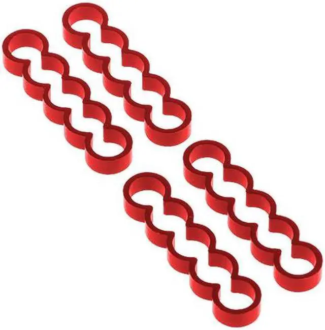 Main image of Alphacool Eiskamm Aluminum X5 Flat - 4mm Red- 4 pcs (24786)