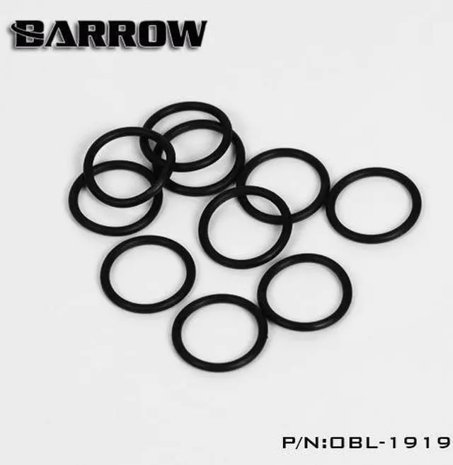 Main image of Barrow Replacement O-ring Set for Acrylic/Hard Tube - 10pcs - Black (OBL-1919)