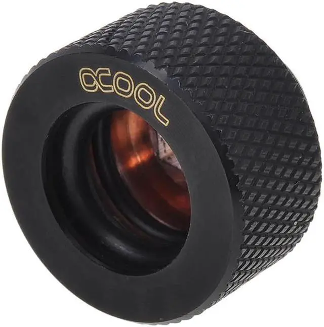Alt view image 4 of 4 - Alphacool G1/4 13mm Knurled HardTube Compression Fitting - Deep Black (17189)