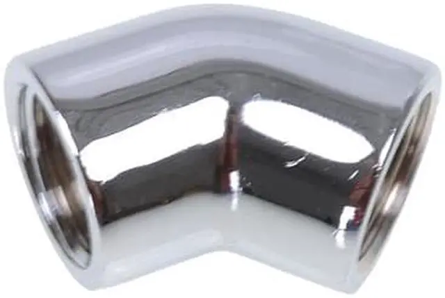 Alt view image 4 of 4 - Alphacool G1/4 Female to Female 45 Degree Adapter Fitting - Chrome (17190)