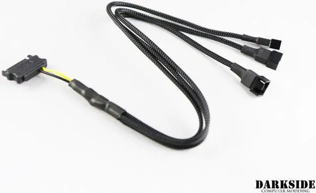 Main image of Darkside Three-Way 4-Pin/3-Pin Fan Slitter Cable With SATA Power (DS-0931)