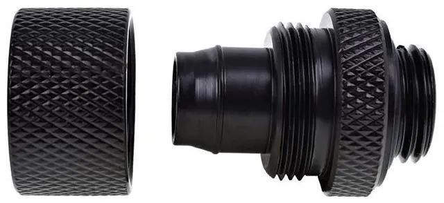 Main image of Alphacool Eiszapfen 3/8" ID x 1/2" OD G1/4" Compression Fitting - Black (17226)