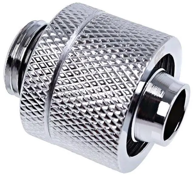 Alt view image 2 of 4 - Alphacool Eiszapfen 3/8" ID x 5/8" OD G1/4 Compression Fitting - Chrome Sixpack (17235)