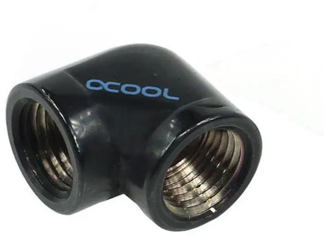 Main image of Alphacool G1/4 Female to Female L-Connector - Black (17042)