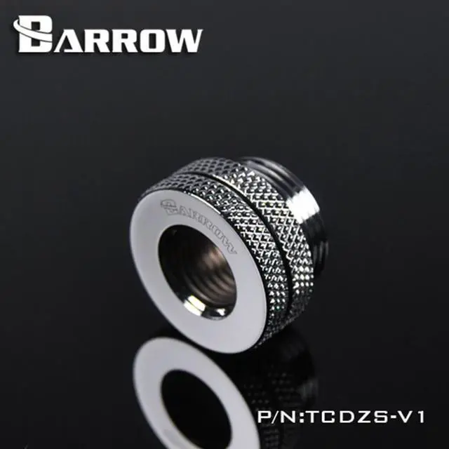 Main image of Barrow G1/4" Threaded Female to Female Pass-Through Fitting - Silver (TCDZS-V1-Silver)