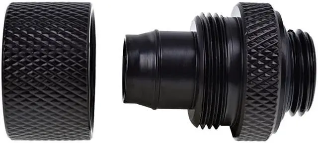 Alt view image 5 of 7 - Alphacool Eiszapfen 3/8" ID x 1/2" OD G1/4 Compression Fitting - Black Sixpack (17228)