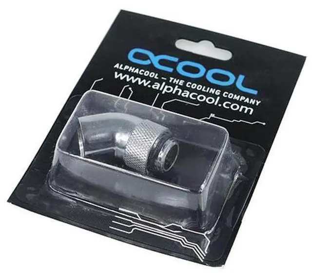 Alt view image 3 of 4 - Alphacool G1/4 45° Male to Female Revolvable Angled Adaptor - Chrome (17050)